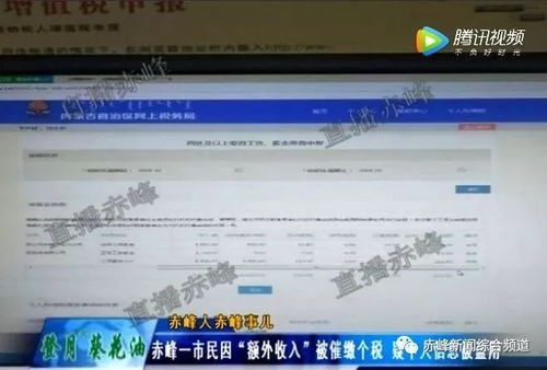 赤峰一市民因 額外收入 被催繳個稅 疑個人信息被盜用