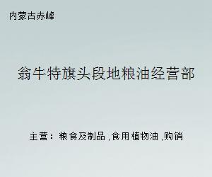 翁牛特旗頭段地糧油經營部